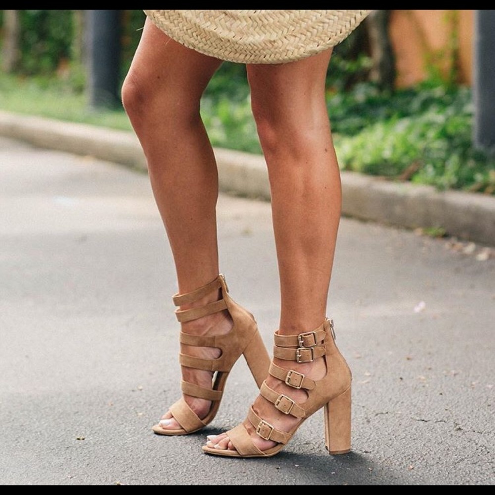 NEW Sam Edelman Open Toe Tan Suede Sandals 7M